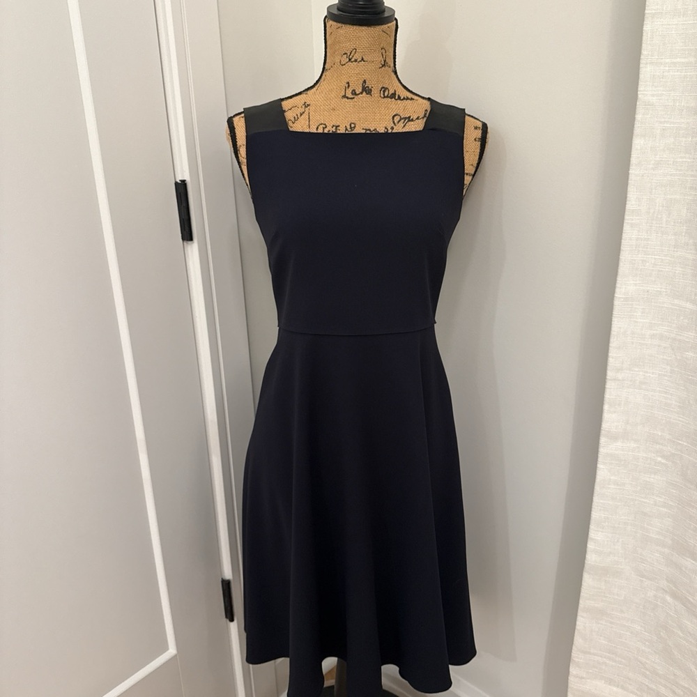 Elie Tahari Navy Sleeveless Mini Dress